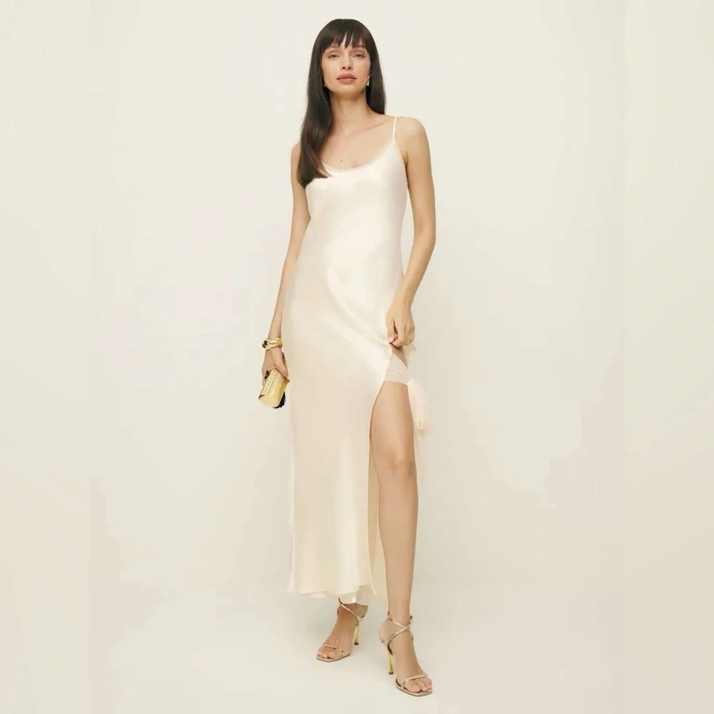 Reformation Malorie Silk Dress, size 4, brand new, never worn, never washed.